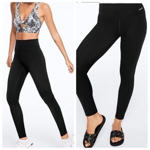 Pink Victorias Secret Ultimate Yoga Black Leggings Small